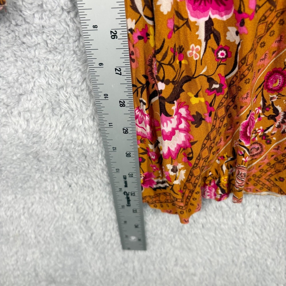 Spell Babushka Bells Amber Floral Bell Bottom Flares Size S Pull On 70s Hippie - Picture 4 of 7
